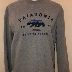 Patagonia Uprisal Crew Fitz Roy Bear Sweatshirt Recycled Cotton Blend - S